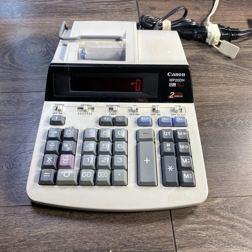 CANON MP20DH ELECTRONIC PRINTING CALCULATOR  2 COLOR PARTS ONLY